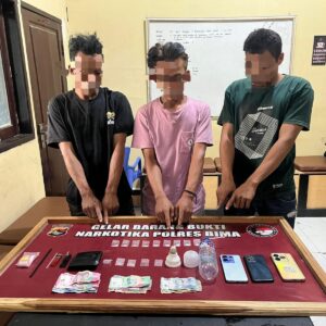 Ringkus 3 Terduga Pengedar Narkoba, Satresnarkoba Polres Amankan 2,64 gram  Shabu Siap Edar