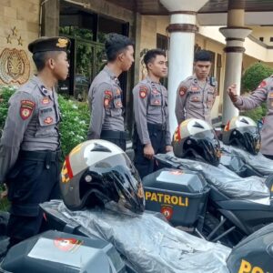 Polres Bima Terima Bantuan 4 Unit Kendaraan Patroli Roda Dua Dari Polda NTB