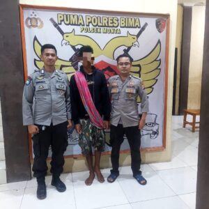 Quick Response, Kurang dari 24 Jam Polsek Monta Ringkus Terduga Pelaku Penganiayaan di Desa Tolouwi.