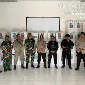 Personel Polres Bima Kota Laksanakan Pengamanan di Tingkat PPK Jelang Rekapitulasi Kecamatan
