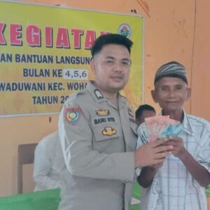 Pastikan Penyaluran BLT Tepat Sasaran, BKTM Polsek  Woha Laksanakan Pengamanan
