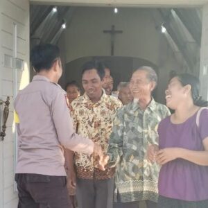 Polsek Dongggo Kembali Laksanakan Pengamanan Hari Paskah di Tiga Gereja Wilayah Kecamatan Dongggo