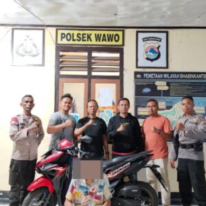 Polsek Wawo Amankan Pelaku Penggelapan dan Penadah Motor