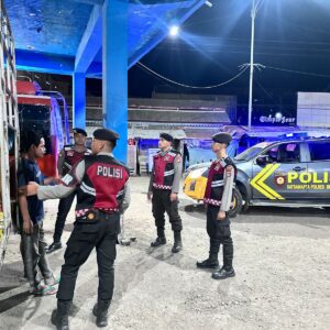 Unit Turjawali Sat Samapta Polres Bima Kota Laksanakan Patroli Blue Light di Wilayah Hukum Bima Kota