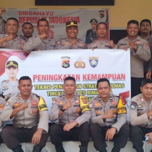 Wujudkan Polri Presisi, Polres Bima Kota Gelar Latkatpuan Teknis Pengemban Strategi Polmas