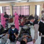 ‎Peringati Hari Jadi Humas Polri ke-74, Polres Bima Kota Gelar Donor Darah Serentak