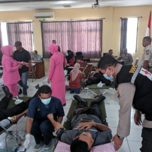 Peringati Hari Jadi Humas Polri ke-74, Polres Bima Kota Gelar Donor Darah Serentak
